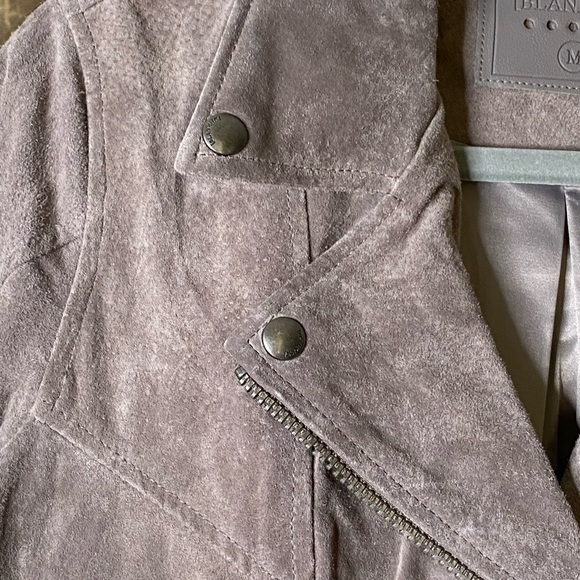 Blank NYC Moto Style Gray Leather Jacket Size M “Rock the Boat” NWT Retail $188 - Picture 6 of 12